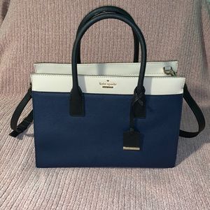 Kate Spade Cameron Large Crossbody Navy blue/beige